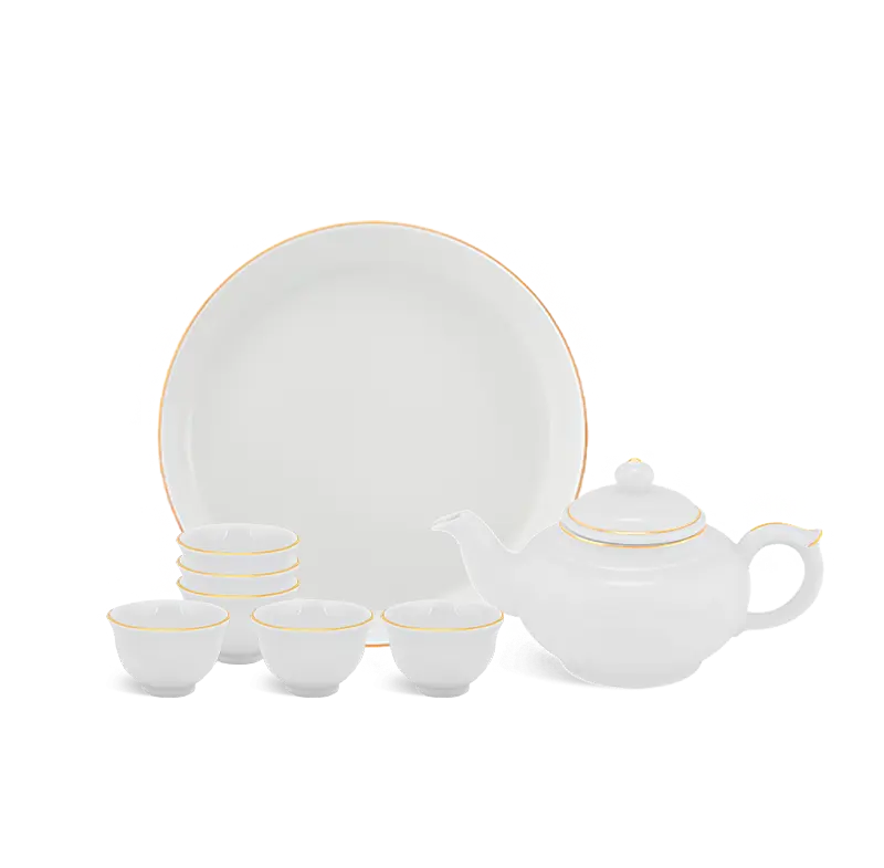 Bộ trà 0.35 L - Jasmine - Viền Chỉ Vàng