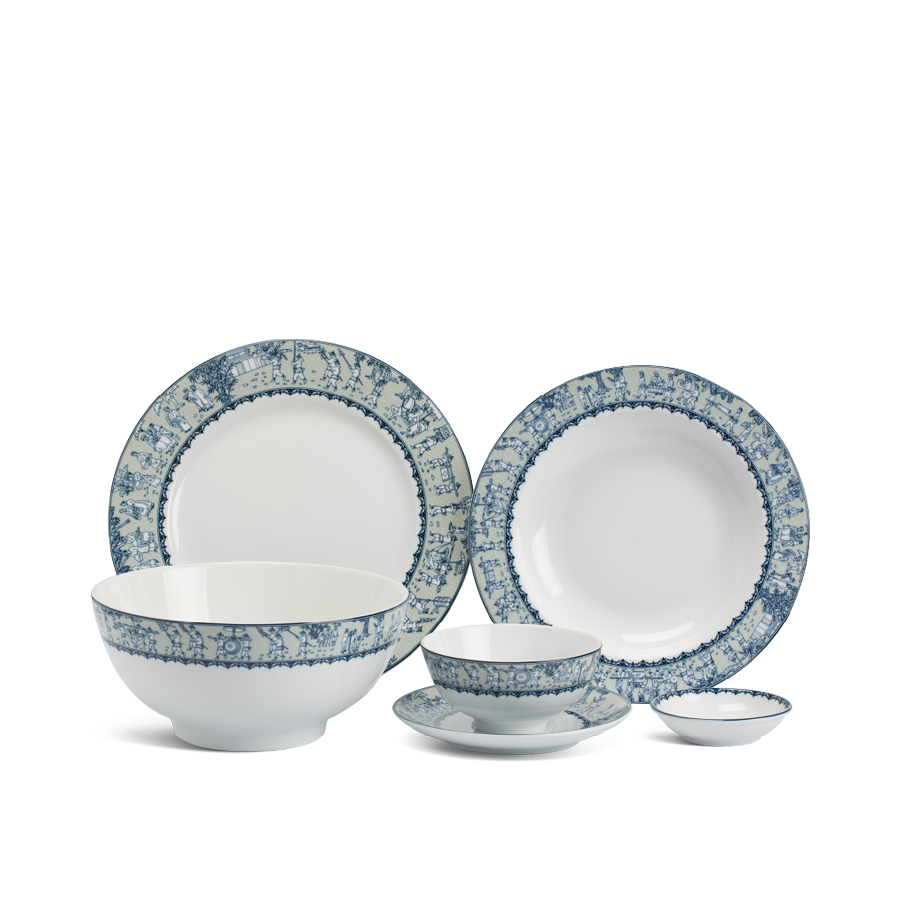 Bộ đồ ăn 10 người 36sp - JAS - Vinh quy nhạt