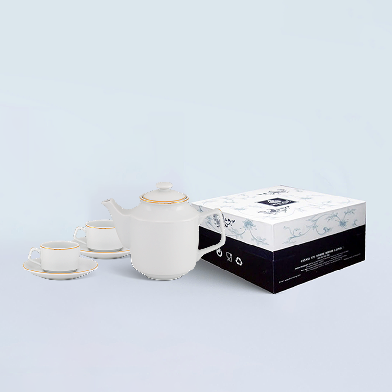 Bộ trà 1.1 L - Jasmine - Viền Chỉ Vàng