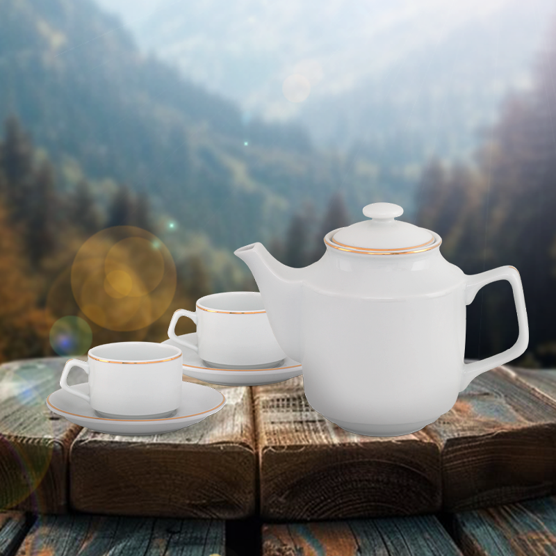 Bộ trà 1.1 L - Jasmine - Viền Chỉ Vàng