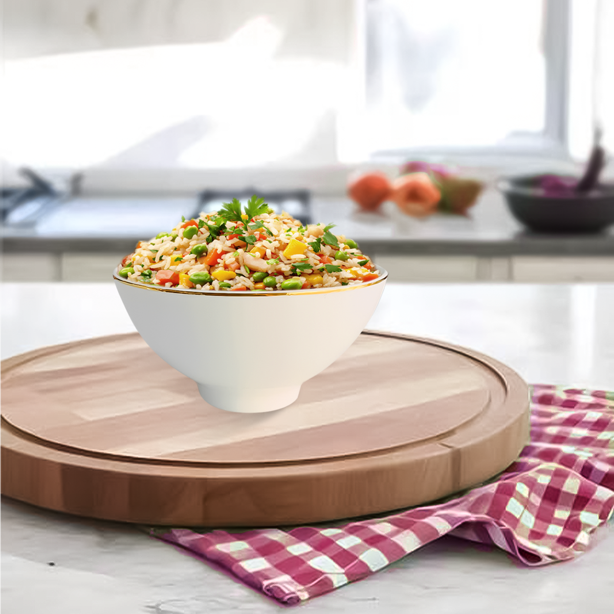 Chén cơm 11.5 cm - DAISY IFP - Viền Chỉ Vàng