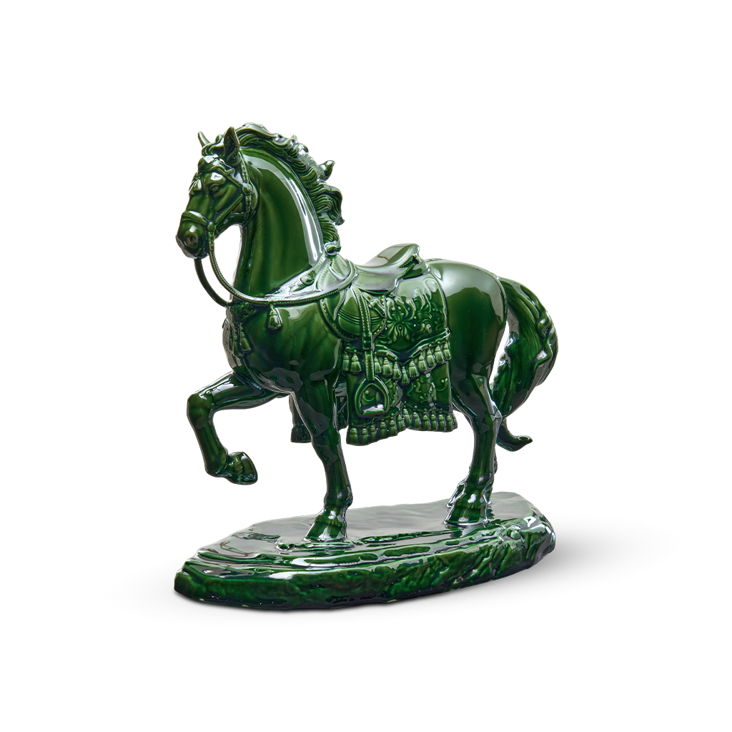 Tượng Bảo Mã 23.9 cm - Tượng - Lưu Ly Xanh