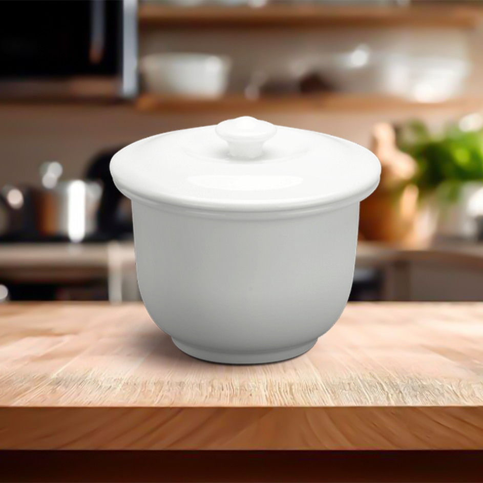 Thố 0.33L + nắp Daisy Lys - Trắng Ngà