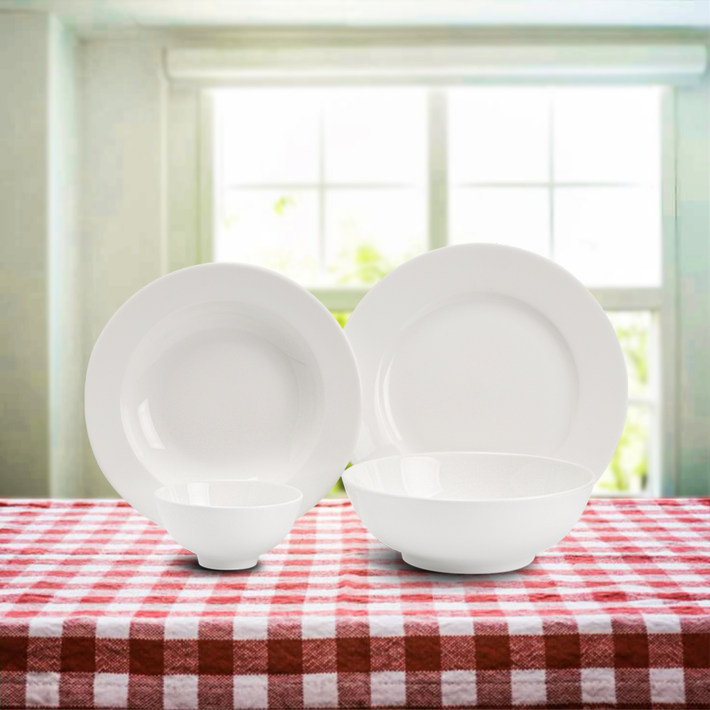 Bộ đồ ăn 9 sản phẩm - Jasmine - Trắng