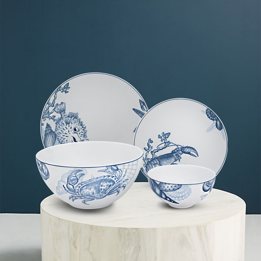 Bộ đồ ăn 09 sản phẩm - Timeless IFP - Đại Dương Sương Mờ