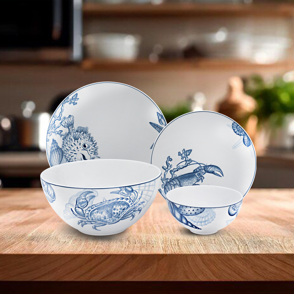 Bộ đồ ăn 09 sản phẩm - Timeless IFP - Đại Dương Sương Mờ