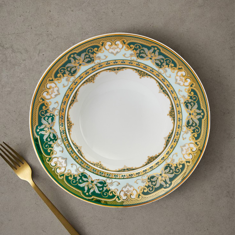 Dĩa tròn 31cm - Hoàng Cung - Sen Ngọc Bích