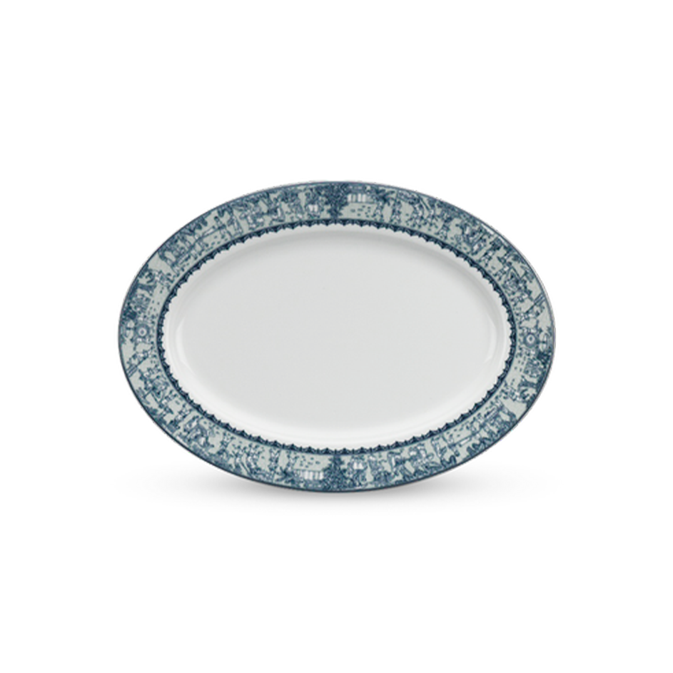 Dĩa Oval 28cm - Jasmine - Vinh Quy Nhạt