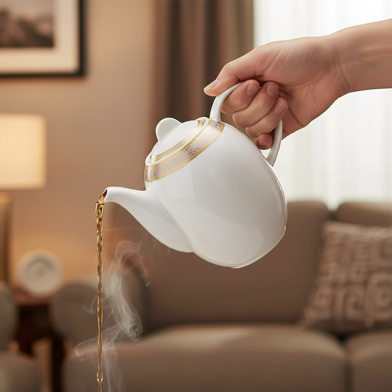 Bình trà cao 1.3L + nắp - Sago - Hoa Hồng