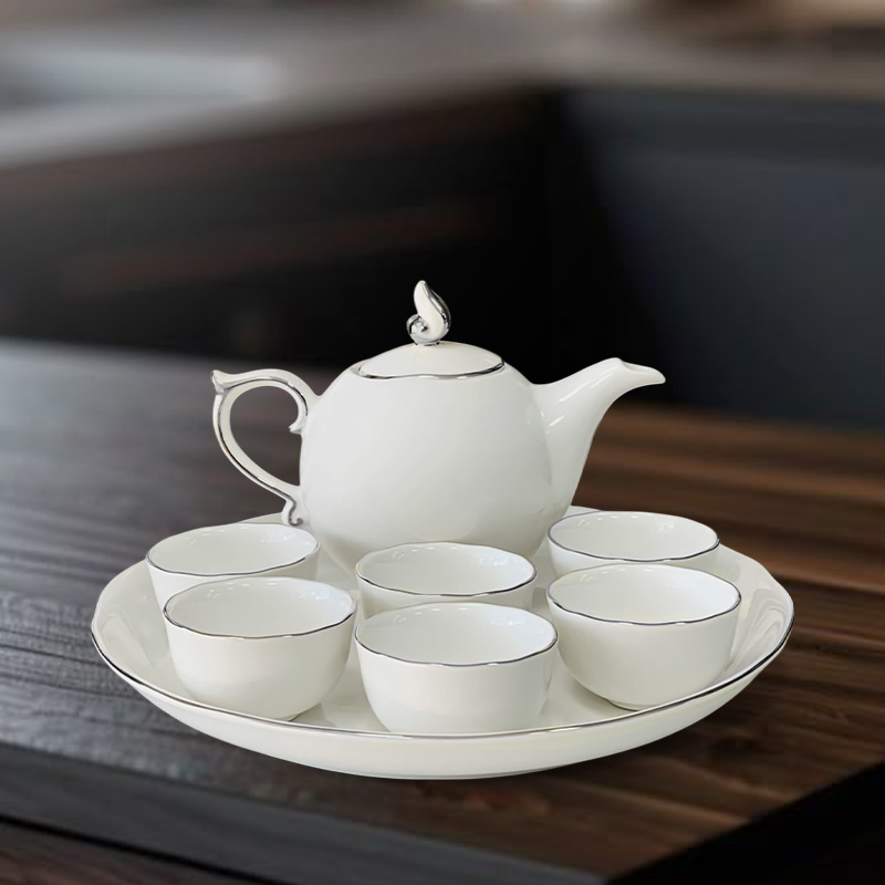 Bộ trà 0.3 L - Mẫu đơn - IFP Chỉ bạch kim