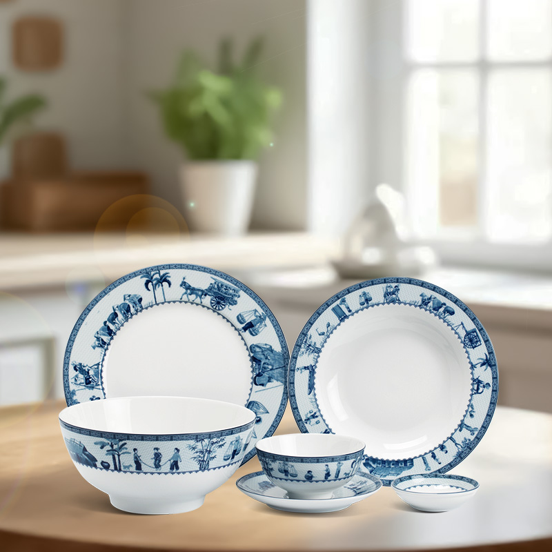 Bộ đồ ăn 10 người 36sp JAS Thôn dã