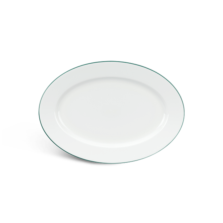 Dĩa Oval 25cm - Jasmine - Chỉ Xanh Lá