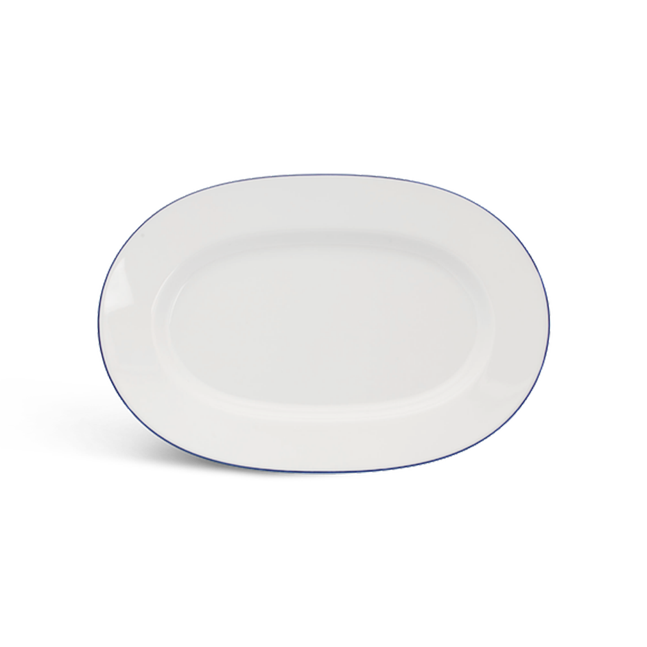 Dĩa Oval 32 cm - Camellia - Chỉ Xanh Dương