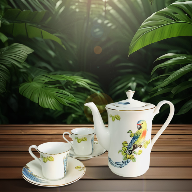 Bộ trà 0.8 L - Tulip ngà - Hoàng Yến