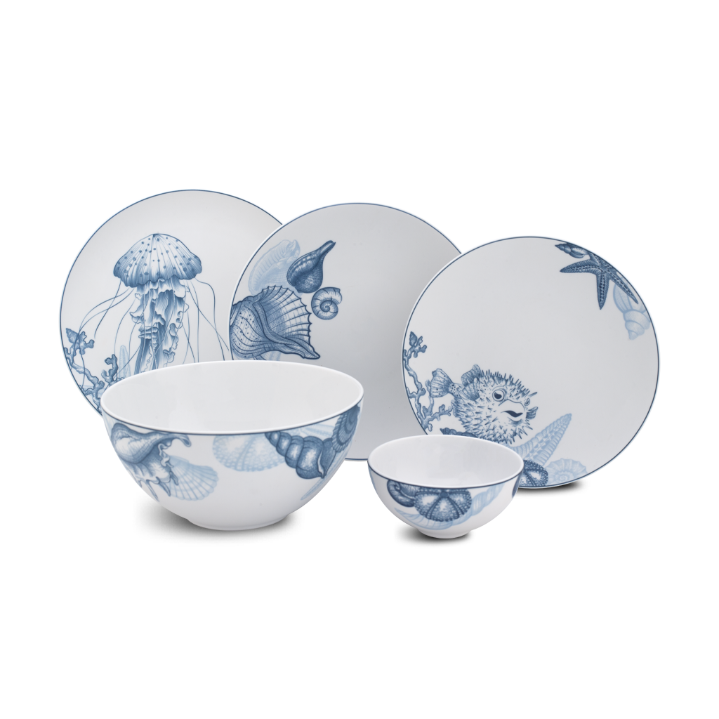 Bộ đồ ăn 17 sản phẩm - Timeless - Đại Dương Sương Mờ - L1