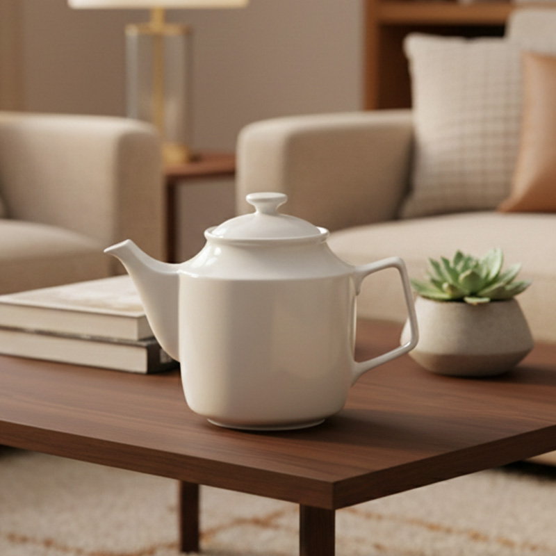 Bình trà 0.7L + nắp - Jasmine - Trắng