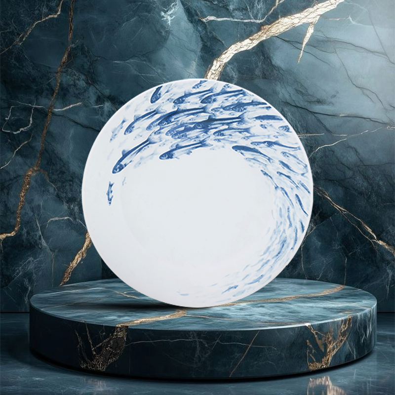 Dĩa tròn 28cm - Jasmine - Cá Cơm Sương Mờ