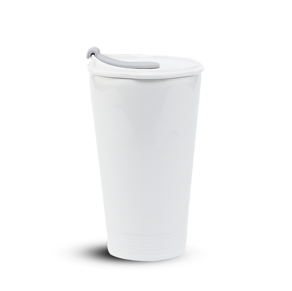 Ly sứ dưỡng sinh 0.48L (K1) + Nắp ống hút Trắng