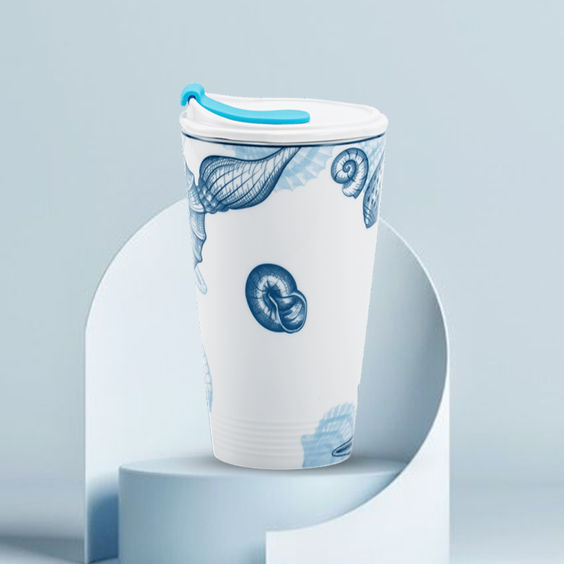 Ly sứ dưỡng sinh 0.48 L (K1) + nắp ống hút Đại Dương