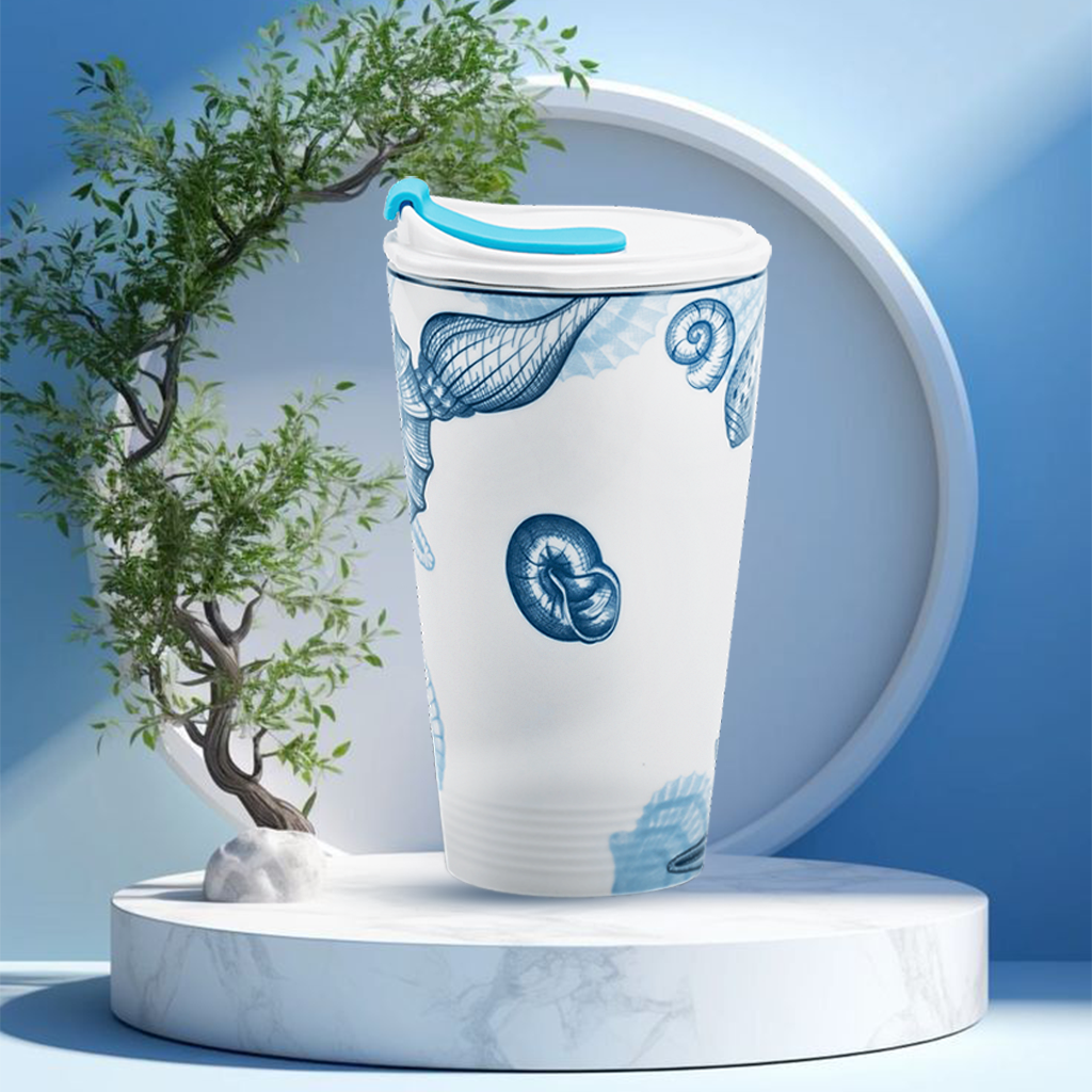 Ly sứ dưỡng sinh 0.48 L (K1) + nắp ống hút Đại Dương