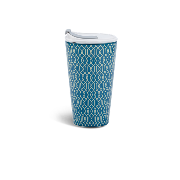 Ly sứ dưỡng sinh 0.48 L (K1) + nắp ống hút - Indigo (LTA)