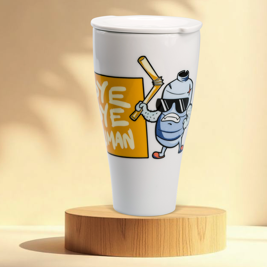 Ly sứ dưỡng sinh 0.48 L (K2) + nắp Bye Bye Human