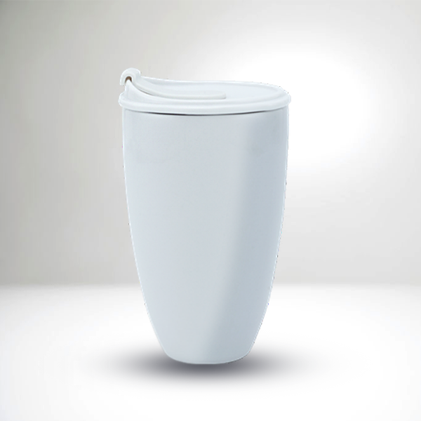 Ly sứ dưỡng sinh 0.48 L (K3) + nắp ống hút - Dưỡng Sinh - Trắng