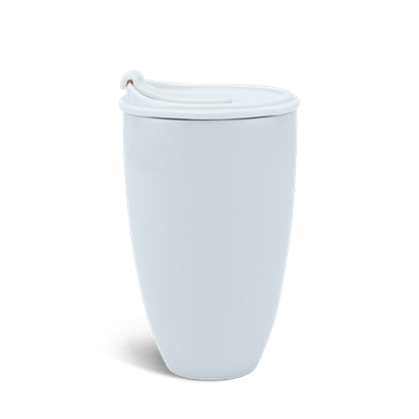 Ly sứ dưỡng sinh 0.48 L (K3) + nắp ống hút - Dưỡng Sinh - Trắng