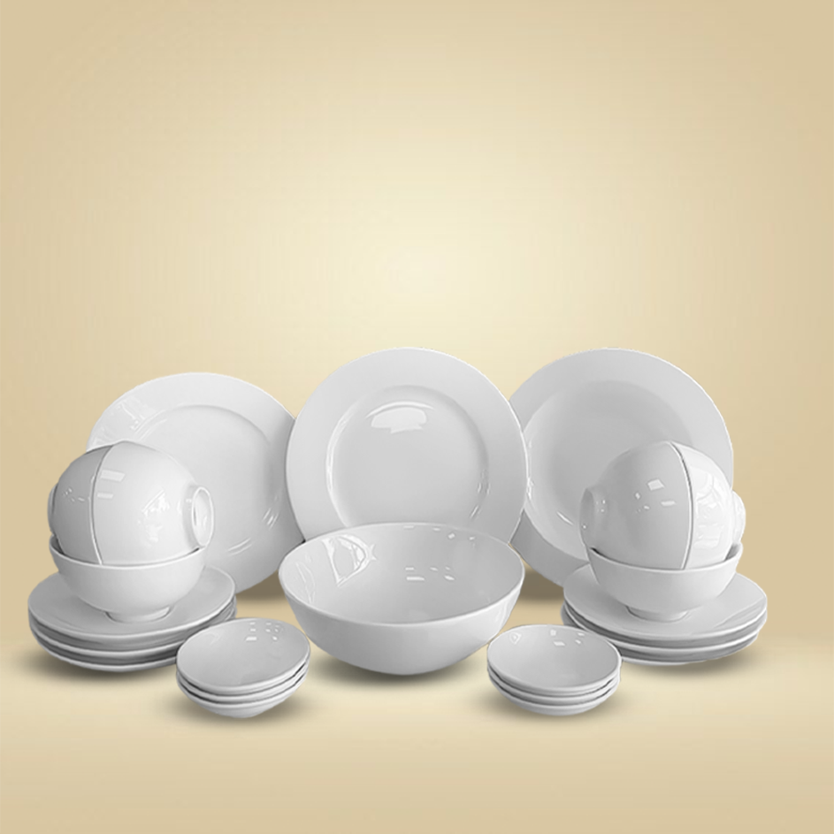 Bộ đồ ăn 22 sản phẩm - Jasmine IFP - Trắng Ngà