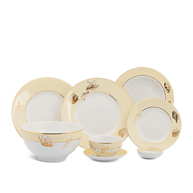 Bộ đồ ăn 6 người 25 sản phẩm - Camellia - Hương Biển Kem