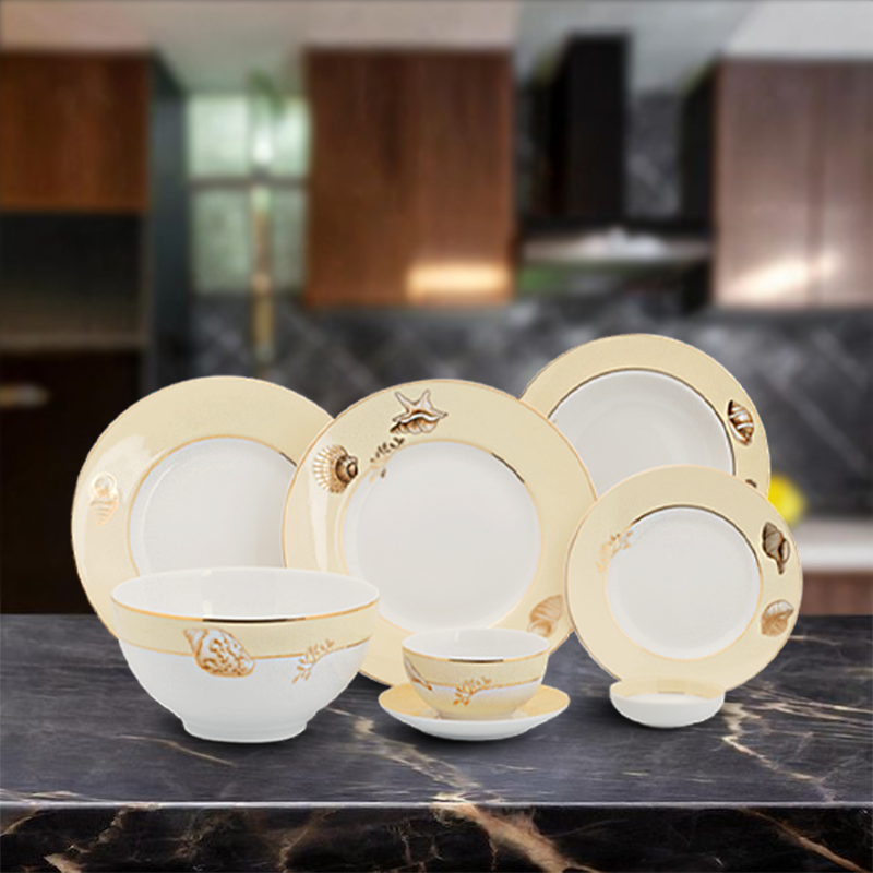 Bộ đồ ăn 6 người 25 sản phẩm - Camellia - Hương Biển Kem