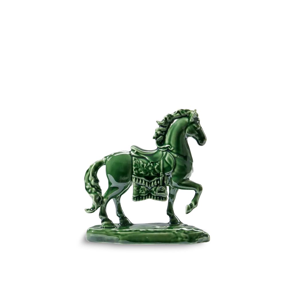Tượng Bảo Mã 10.5cm - Tượng - Lưu Ly Xanh