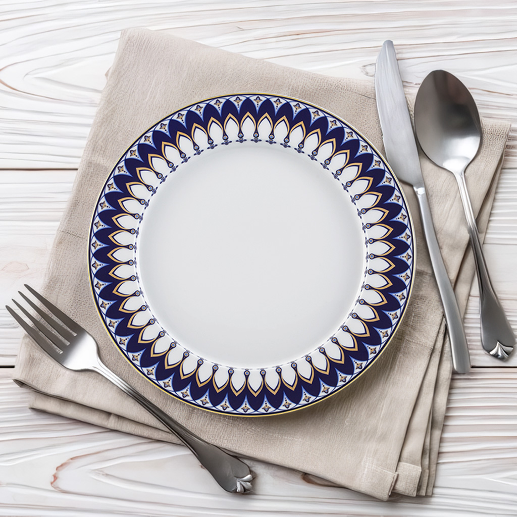 Dĩa tròn 26cm - Gastroline - Đồng Tâm Xanh Dương