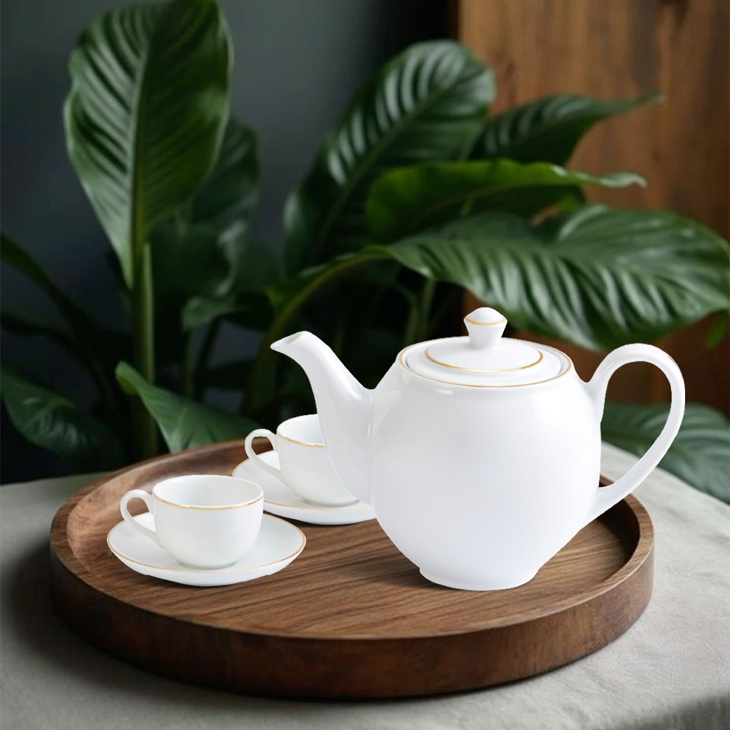 Bộ trà 0.65 L - Camellia - Chỉ Vàng