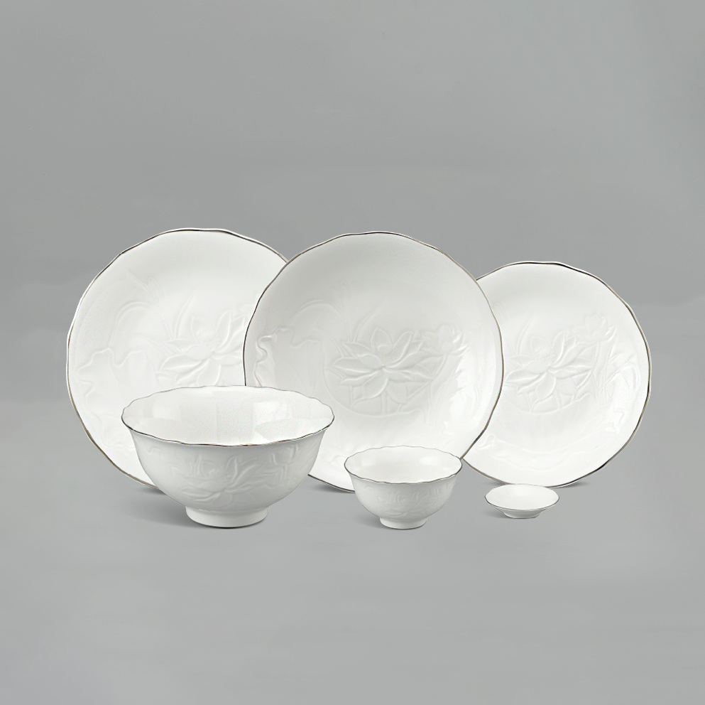 Bộ đồ ăn 22 sản phẩm - SEN IFP - Chỉ Bạch Kim