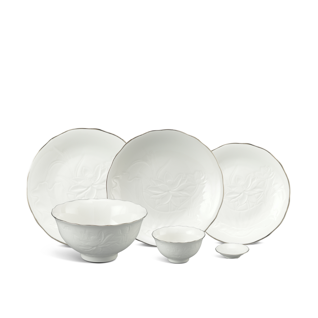 Bộ đồ ăn 22 sản phẩm - SEN IFP - Chỉ Bạch Kim
