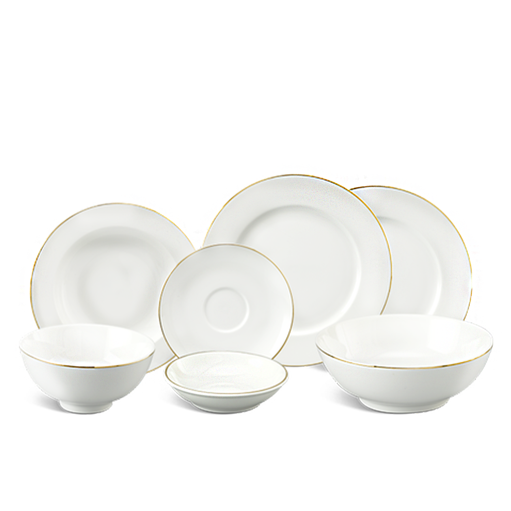 Bộ đồ ăn 10 người 36sp - Jasmine - Viền Chỉ Vàng