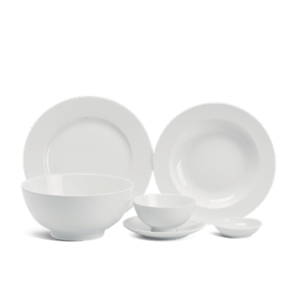 Bộ đồ ăn 10 người 36 sản phẩm - Jasmine - Trắng