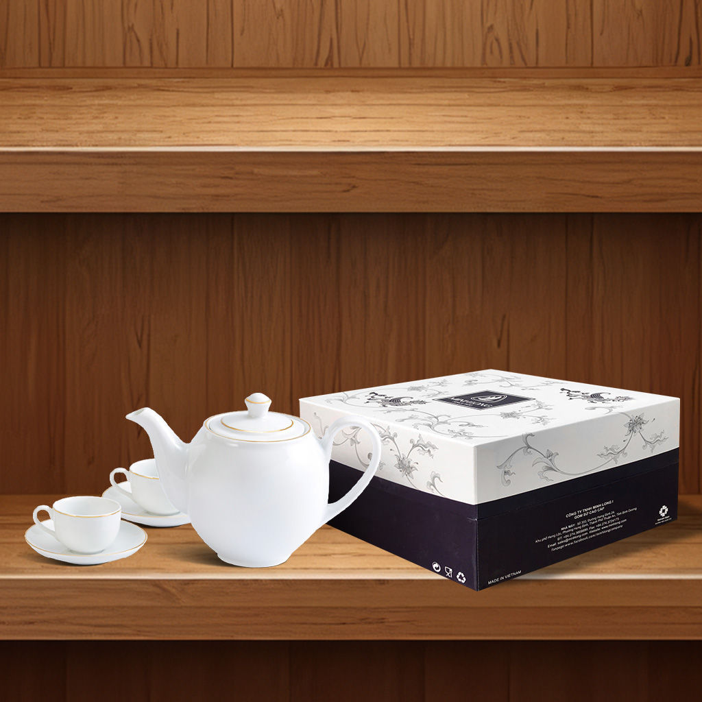 Bộ trà 0.8 L - Camellia - Chỉ Vàng