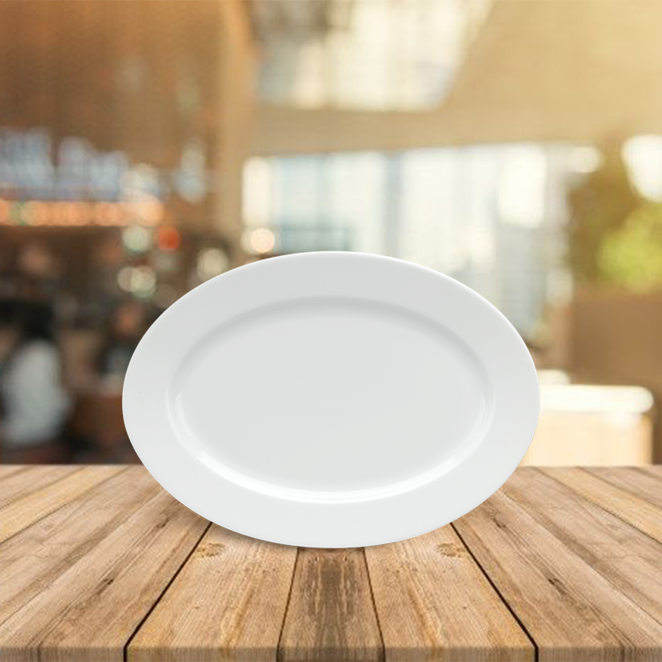 Dĩa Oval 21 Cm - Jasmine Lys - Trắng Ngà