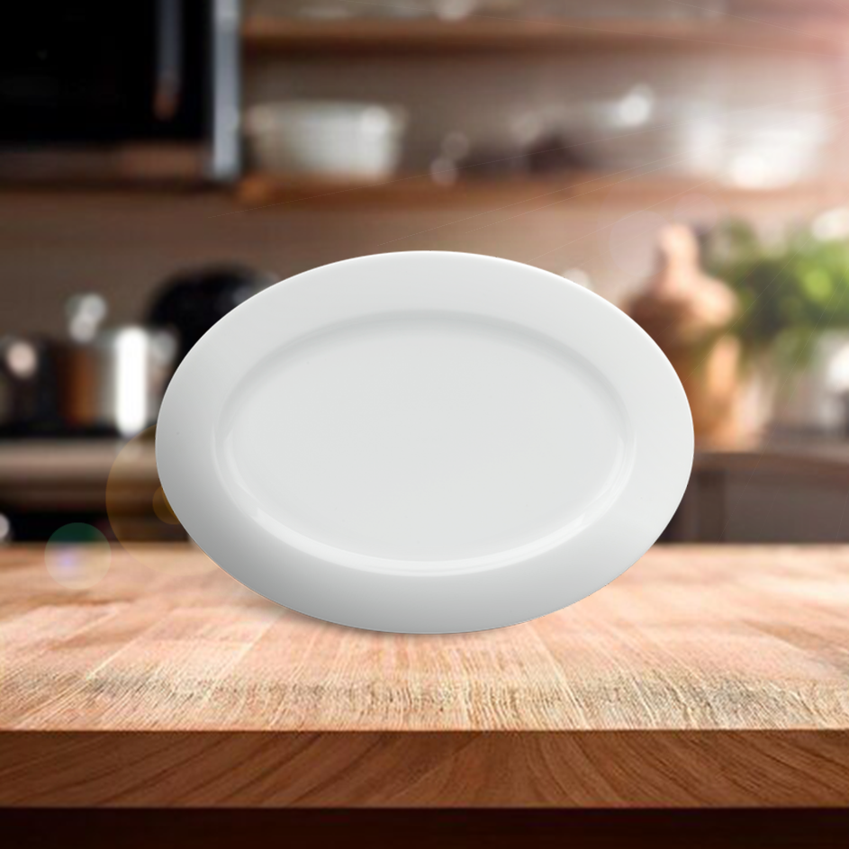 Dĩa Oval 21 Cm - Jasmine Lys - Trắng Ngà