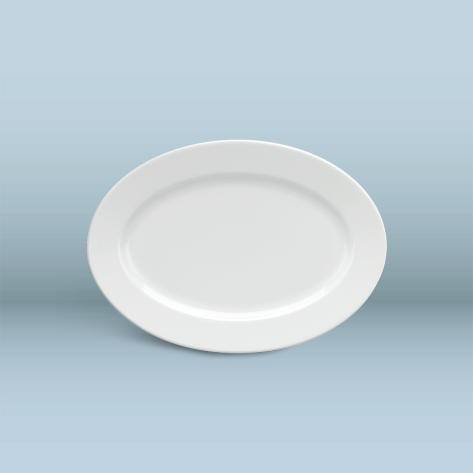 Dĩa Oval 21 Cm - Jasmine Lys - Trắng Ngà
