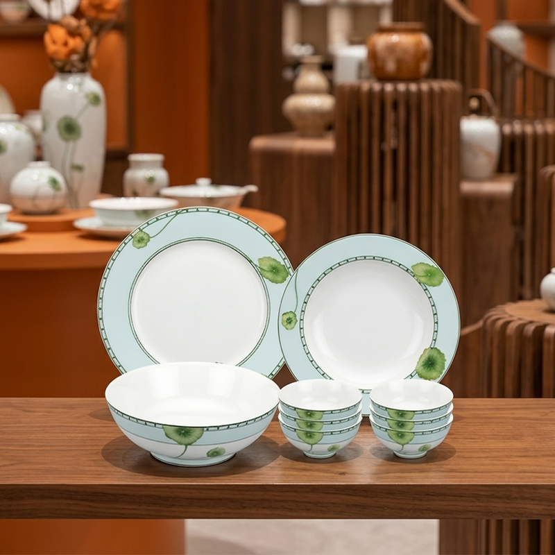Bộ đồ ăn 9 sản phẩm - Jasmine - Tích Tuyết Thảo