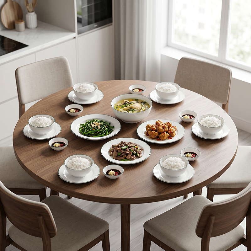 Bộ đồ ăn 22 sản phẩm - Jasmine - Chỉ Xanh Lá