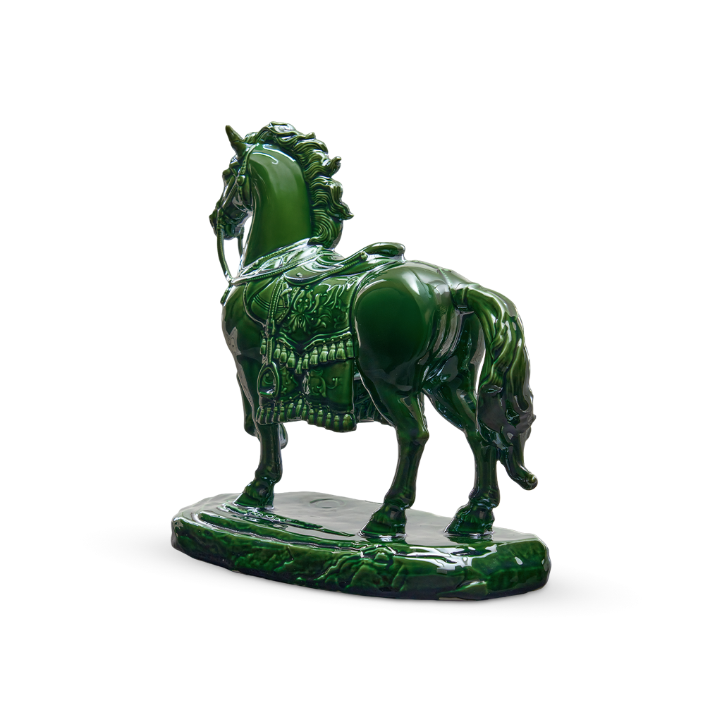 Tượng Bảo Mã 20 cm - Tượng - Lưu Ly Xanh