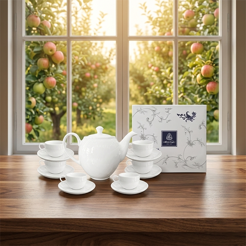 Bộ trà 0.8 L - Camellia - Trắng