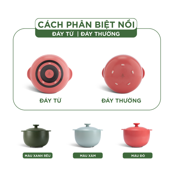 Nồi dưỡng sinh Vesta 1.2 L - 2.0 L - 3.0 L + nắp (CK) - Healthy Cook - Màu Đỏ 2