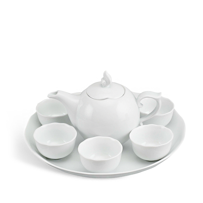 Bộ trà 0.3L Mẫu đơn Trắng