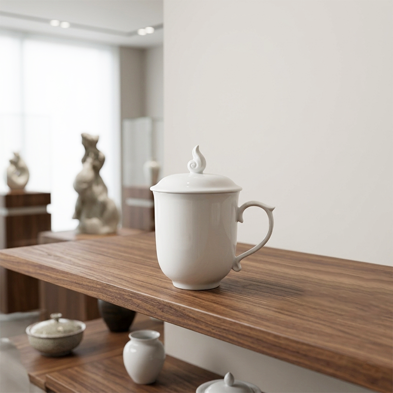 Ca trà 0.30 L - Mẫu Đơn - Trắng