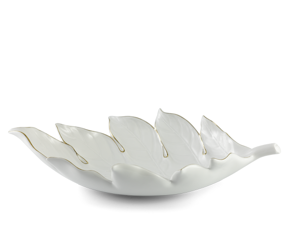 Dĩa trái cây Lá Sake 42.5 cm (Chỉ Vàng)